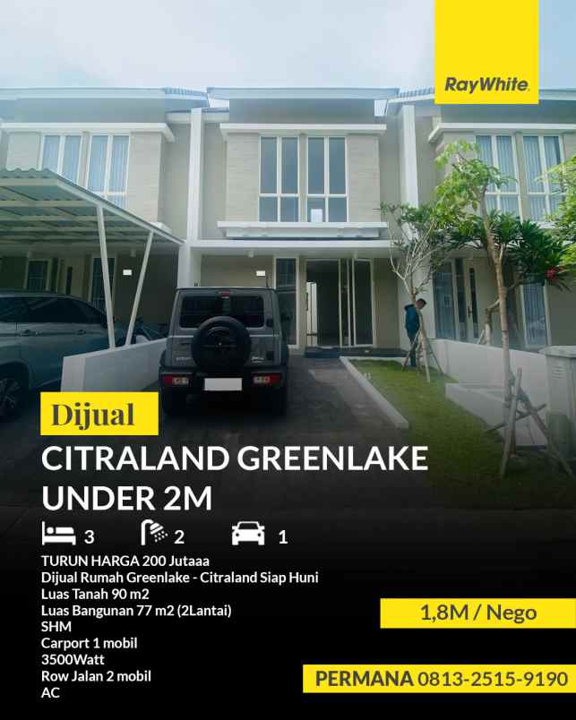dijual rumah citraland the greenlake