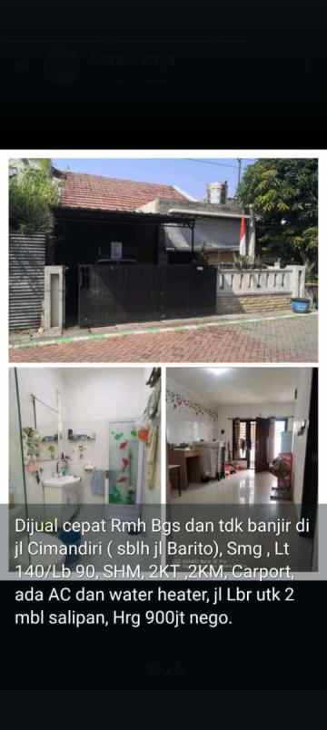 dijual rumah di jl cimandiri semarang