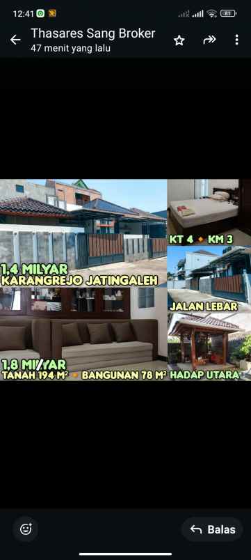 dijual rumah di karangrejo jatingaleh semarang