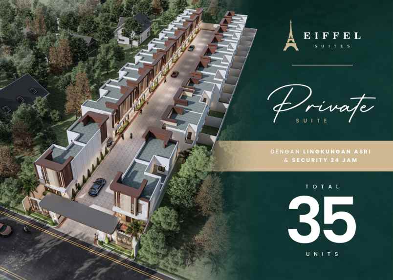 dijual rumah effiel suites jalan bersama
