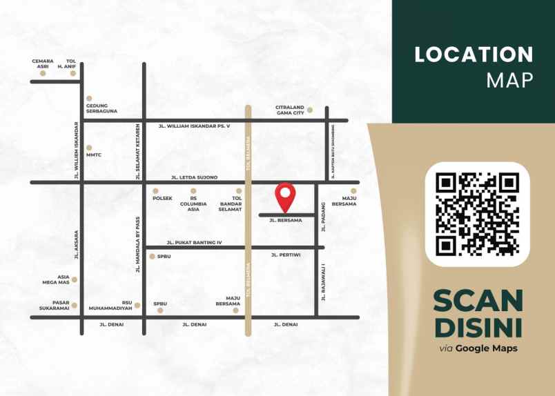 dijual rumah effiel suites jalan bersama