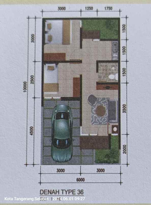 dijual rumah jalan h rean serua ciputat