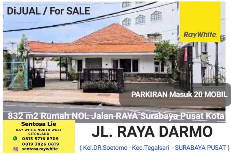 dijual rumah jalan raya darmo