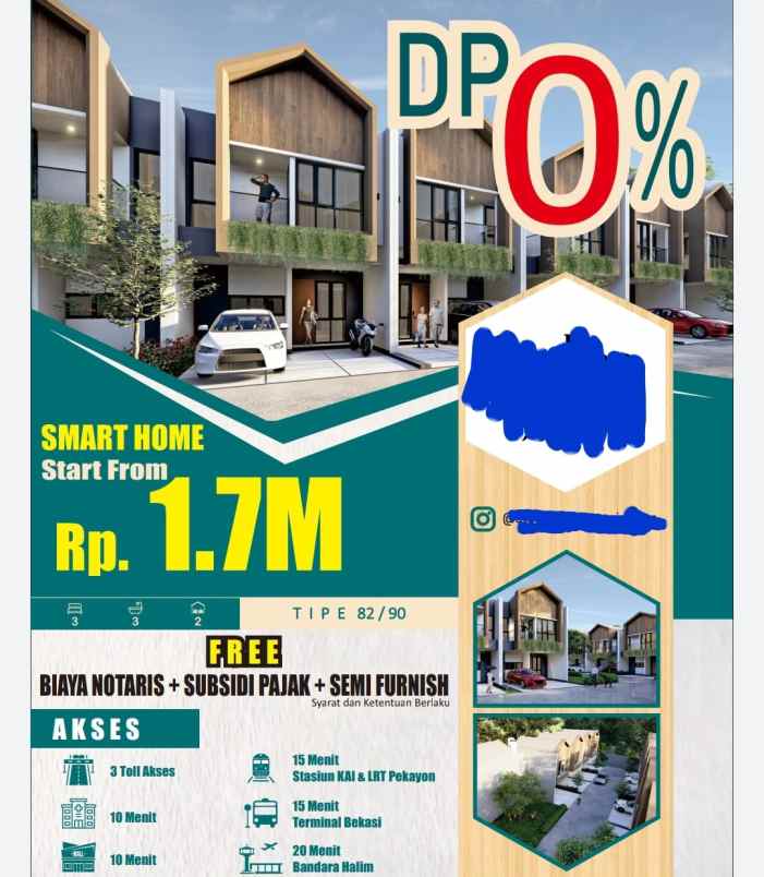 dijual rumah jl cikunir raya jaka mulya