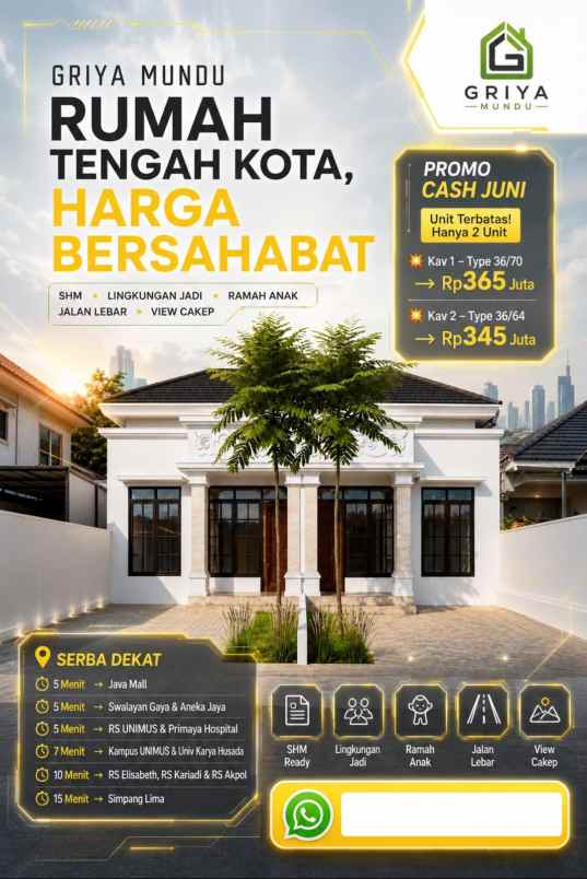 dijual rumah jl kaba kedungmundu