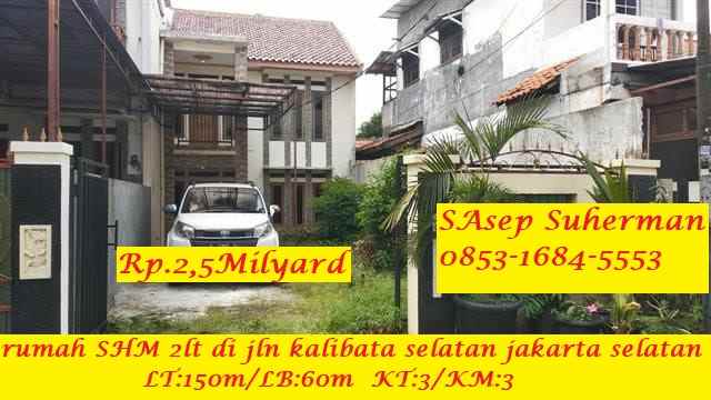 dijual rumah jl kalibata selatan