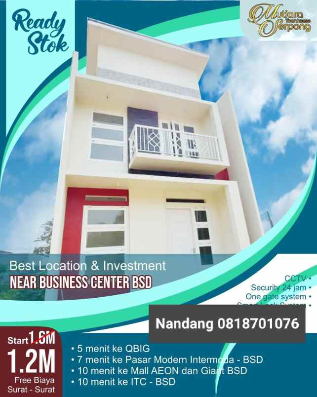 dijual rumah jl raya pagedangan cicayur