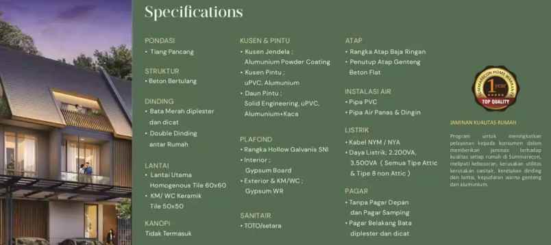 dijual rumah scg summarecon crown gading