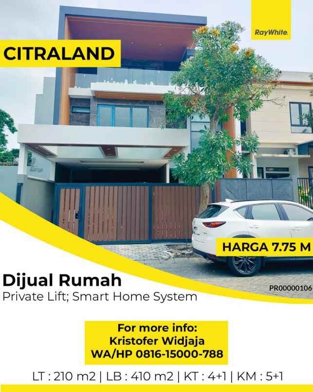 dijual rumah woodland citraland