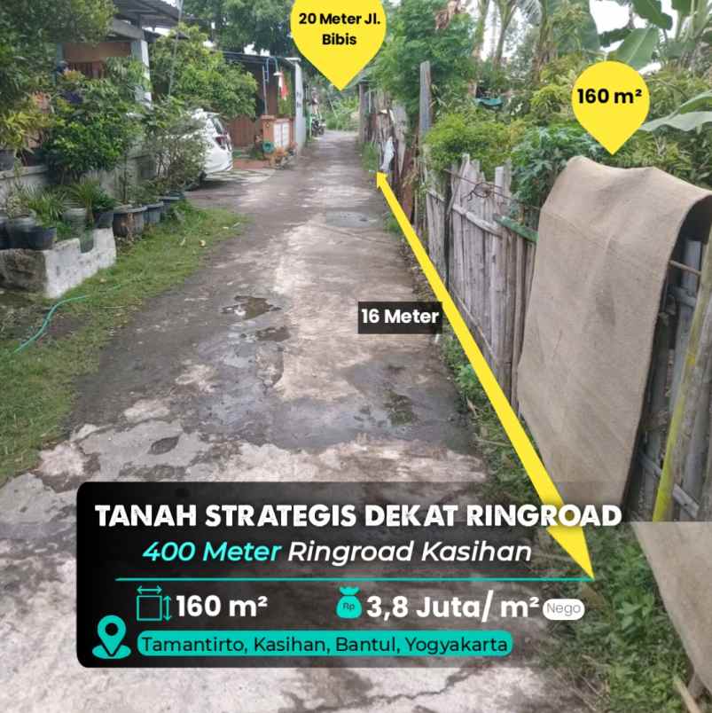 dijual tanah dekat ringroad