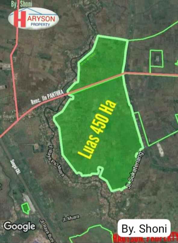 dijual tanah industri 450 hektar bekasi