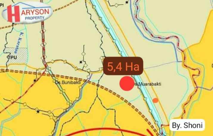 dijual tanah industri 5 4 hektar bekasi