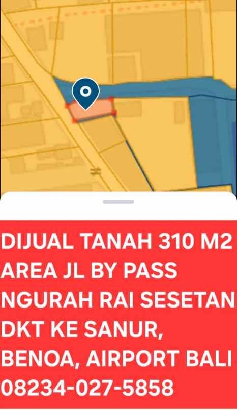 dijual tanah jalan by pass ngurah rai