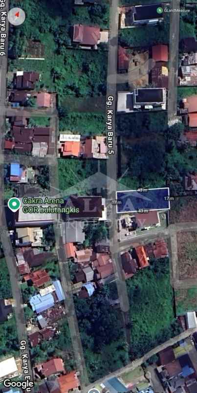 dijual tanah jalan karya baru 5
