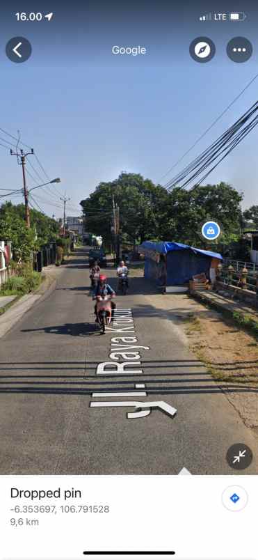 dijual tanah jl krukut raya