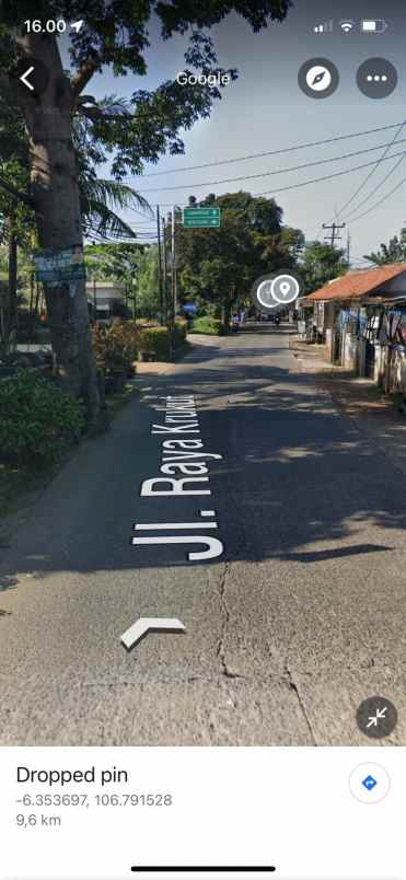 dijual tanah jl krukut raya