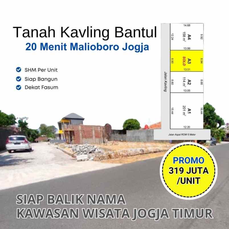 dijual tanah piyungan kab bantul yogyakarta