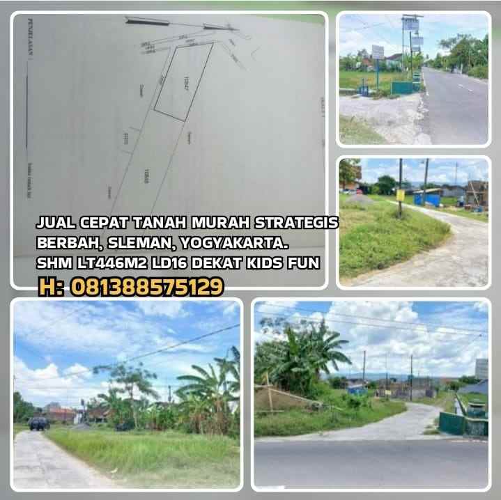 dijual tanah sendangtirto berbah sleman