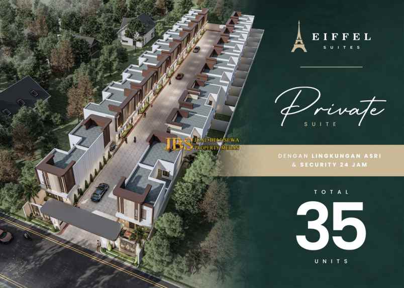 dijual villa eiffel suites jalan bersama