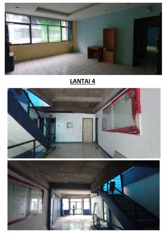 jual kantor 6 gedung 4 lantai lp3i