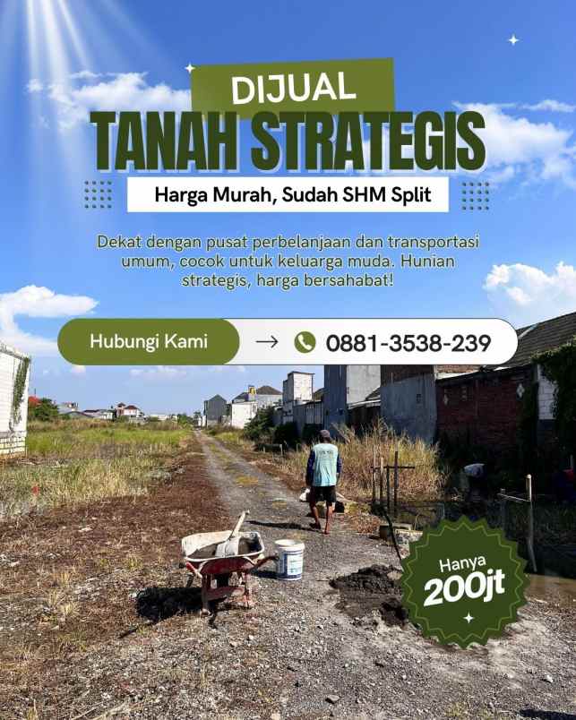 jual tanah kavling shm di sidoarjo