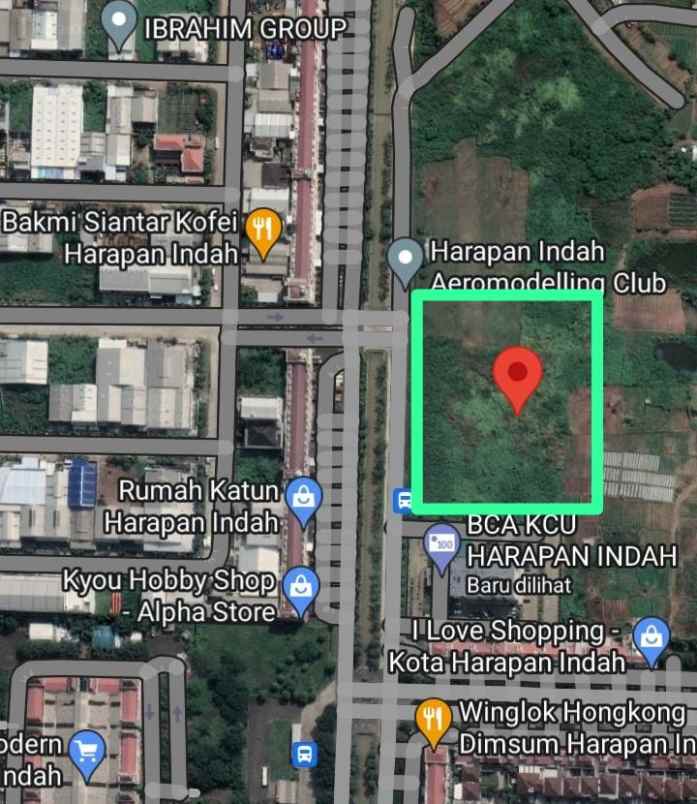 kavling kota harapan indah boulevard siap bangun