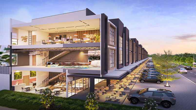 ruko maison de wisteria jakarta timur konsep rukan