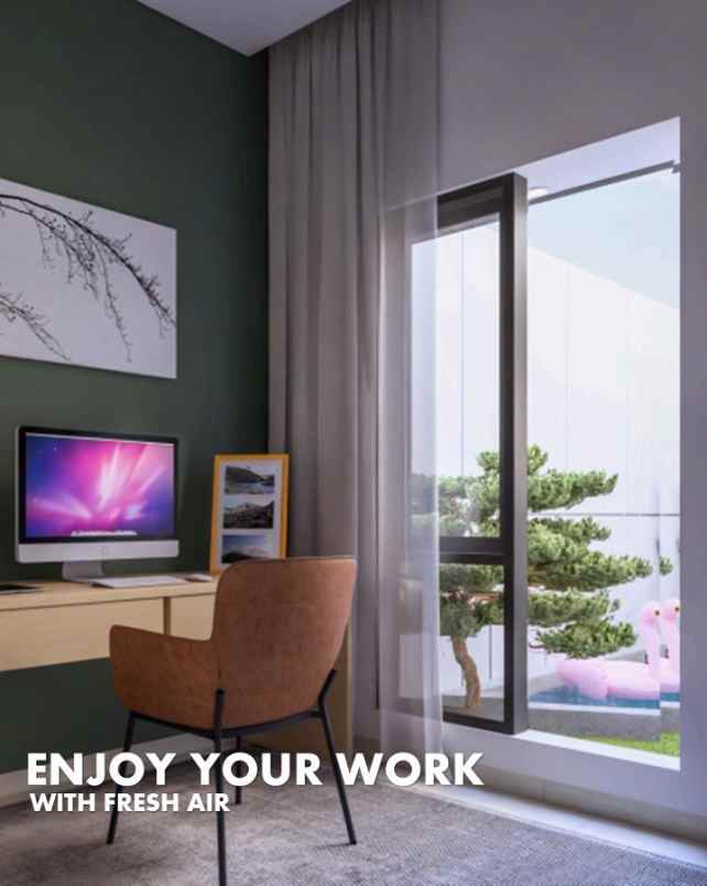 rumah 2 lantai cicilan flat full furnished