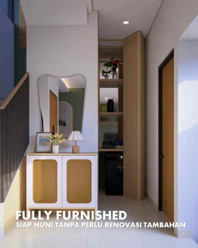 rumah 2 lantai cicilan flat full furnished