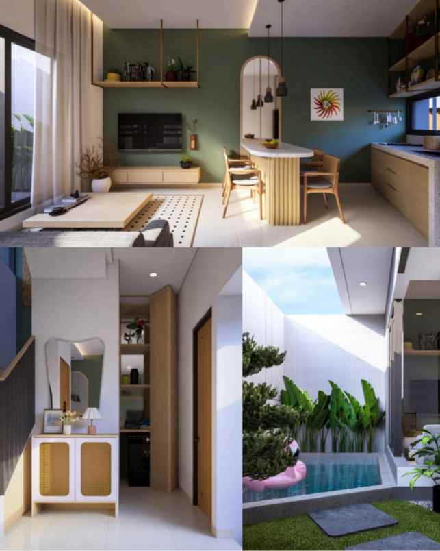 rumah 2 lantai cicilan flat full furnished