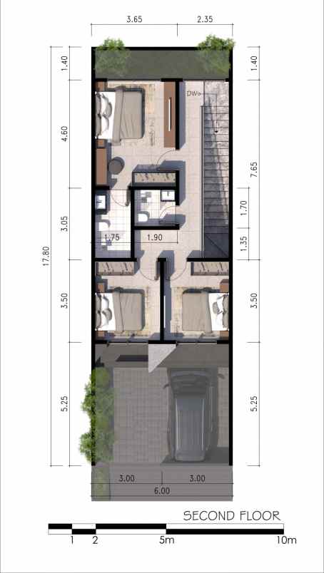 rumah baru 2 lantai manyar jaya bagus hight quality