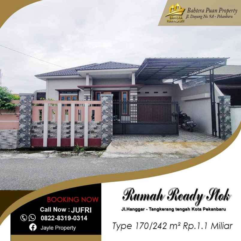 rumah cantik terawat di jalan paus pekanbaru