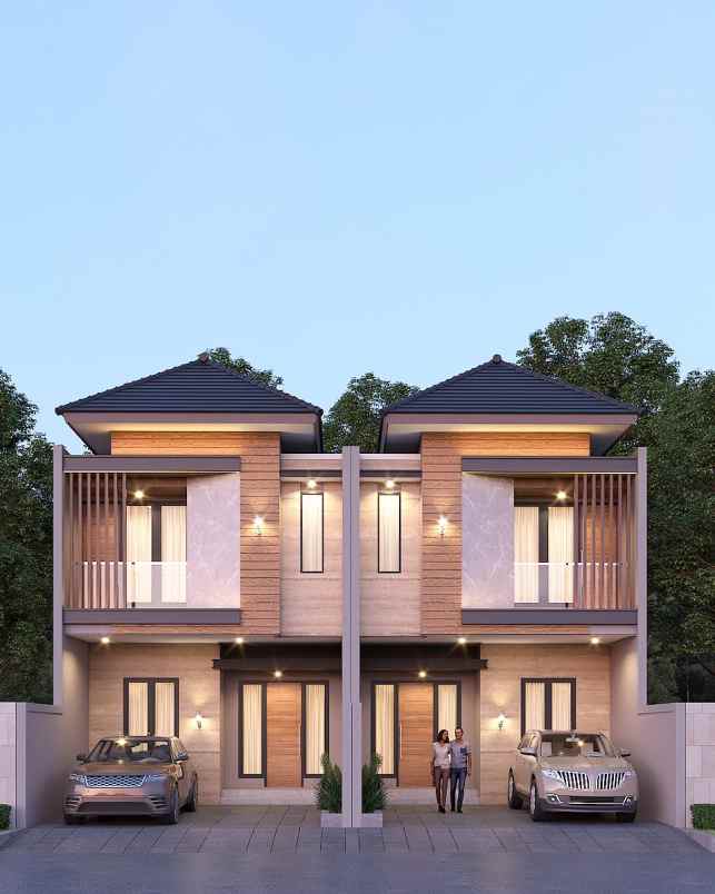 rumah minimalis modern nirwana eksekutif row 2 5 mobil