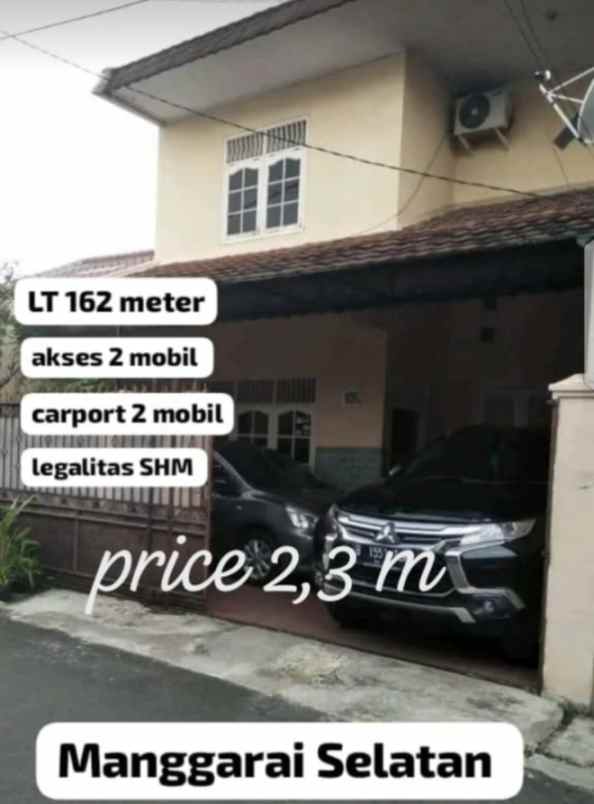rumah pinggir jalan manggarai tebet jakarta selatan
