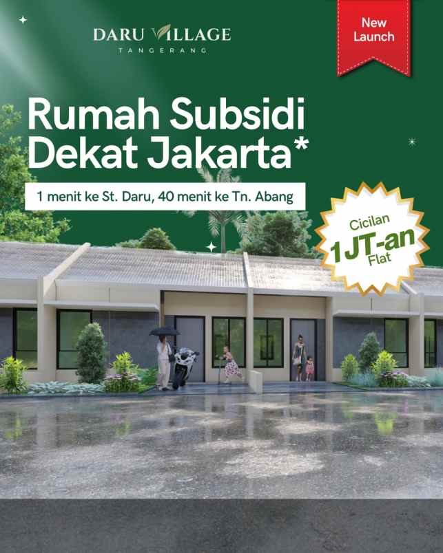 rumah subsidi dekat stasiun daru village tangerang