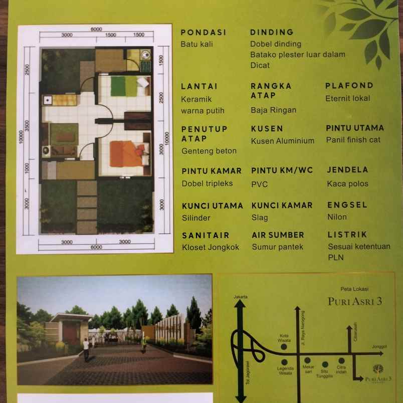 rumah subsidi puri asri 3 cileungsi bogor