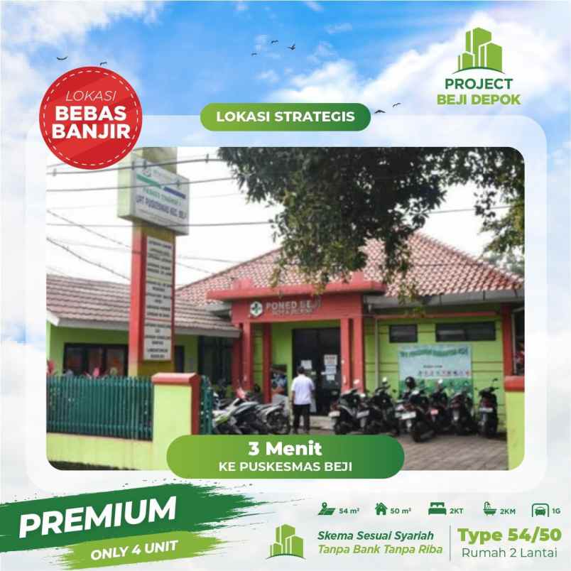 rumah syariah di beji depok dekat sekali dengan ui