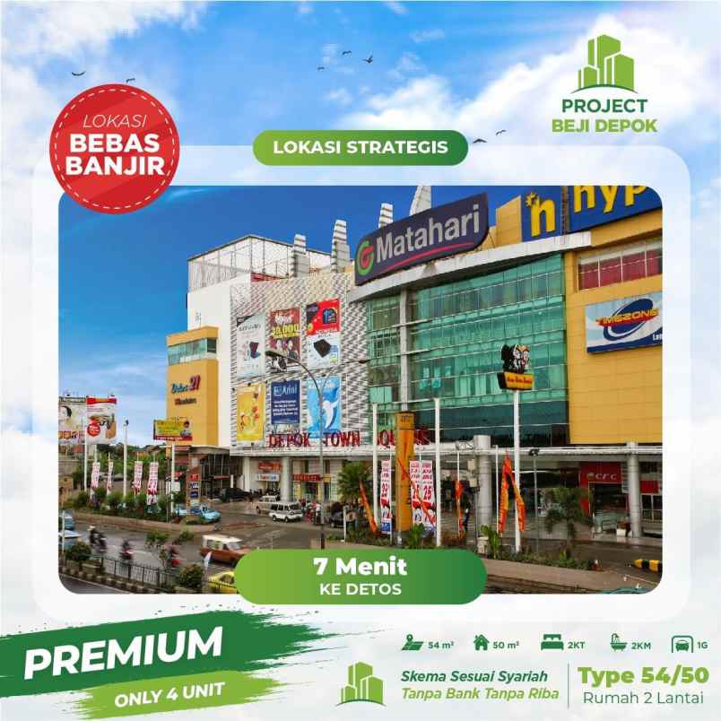 rumah syariah di beji depok dekat sekali dengan ui