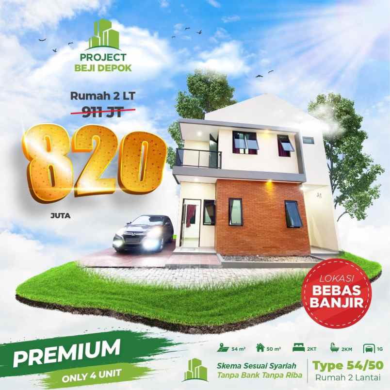 rumah syariah di beji depok dekat sekali dengan ui