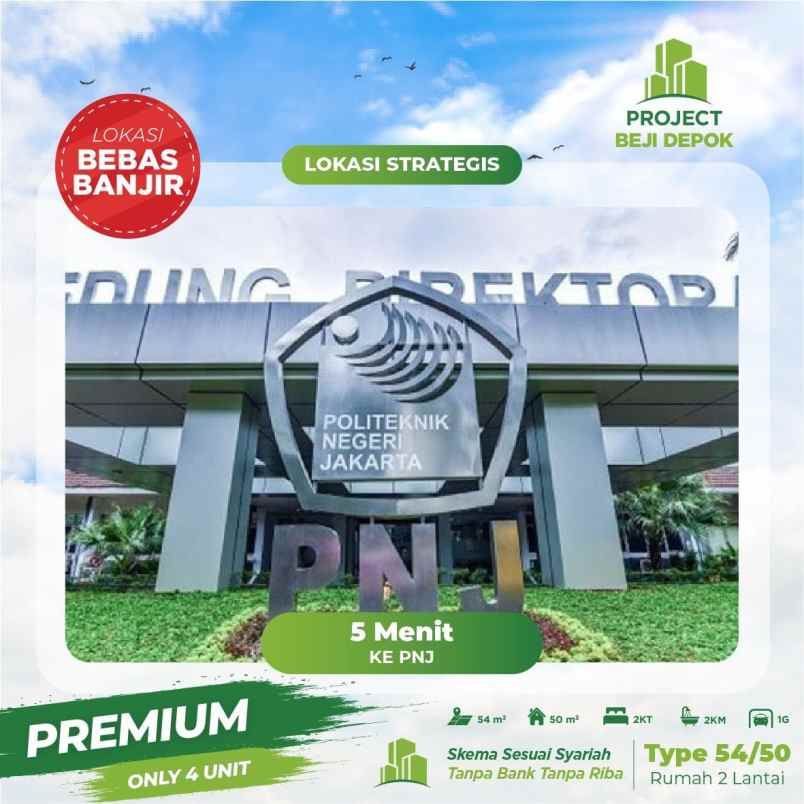 rumah syariah di beji depok dekat sekali dengan ui