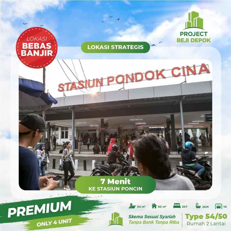 rumah syariah di beji depok dekat sekali dengan ui