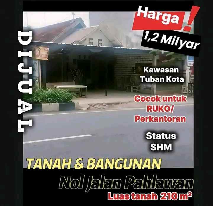 tanah dan bangunan komersial tuban kota