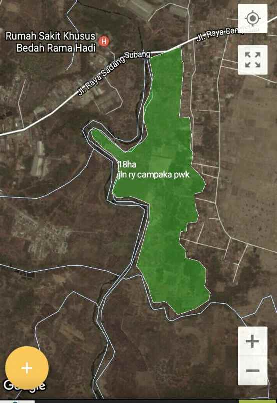 tanah jl raya sadang subang