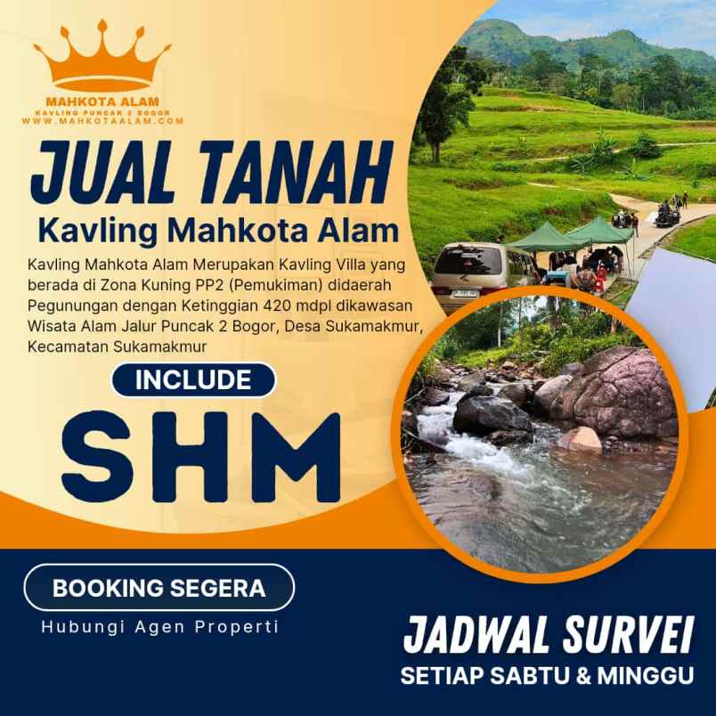 tanah murah kavling mahkota alam di bogor