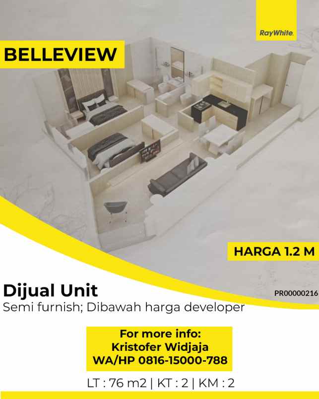 dijual apartemen apartemen belleview manyar