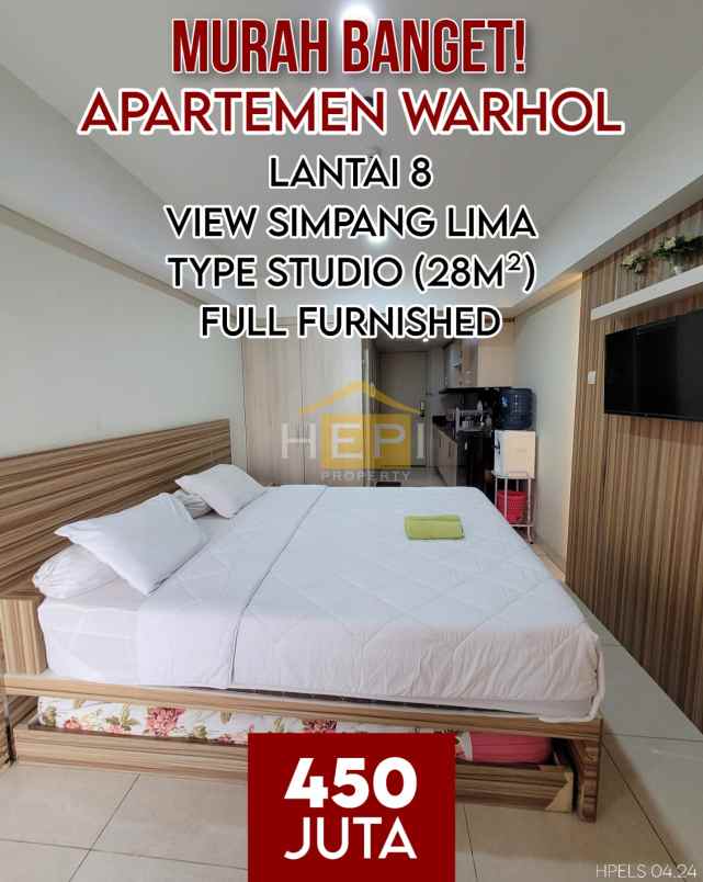 dijual apartemen warhol full furnished