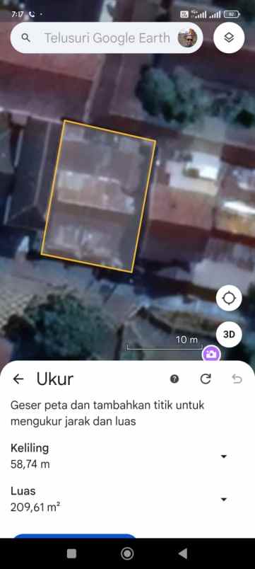 dijual bu hitung tanah saja tengah kota purwokerto