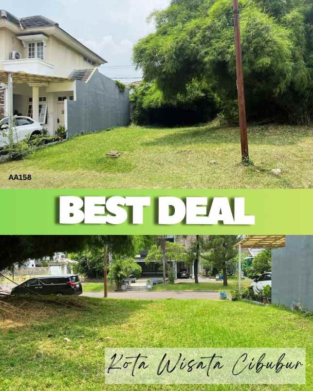 dijual cepat tanah kavling di kota wisata cibubur