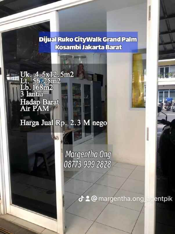 dijual ruko gudang kantor citywalk grand palm