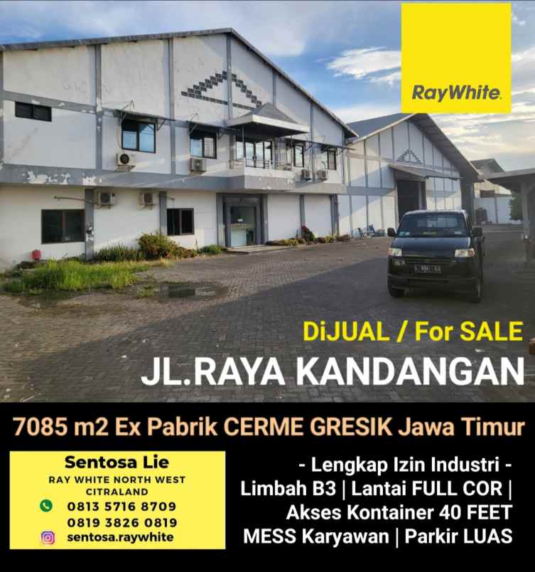 dijual ruko gudang kantor jalan raya kandangan